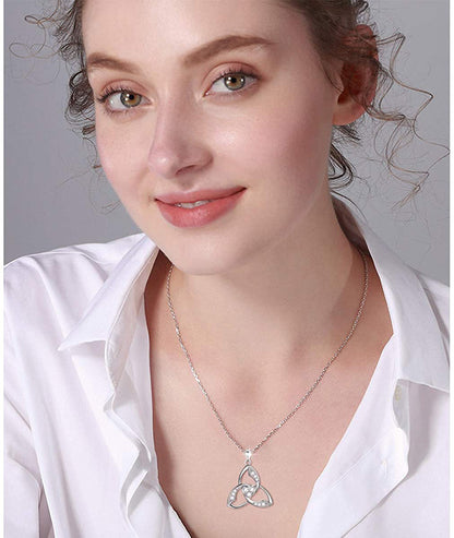 925 Silver Necklace Women's Triangle Silver Accessories Clavicle Chain