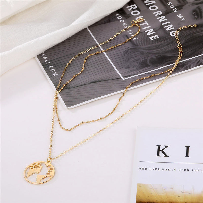 Geometric Pendant All-match Hollow Necklace