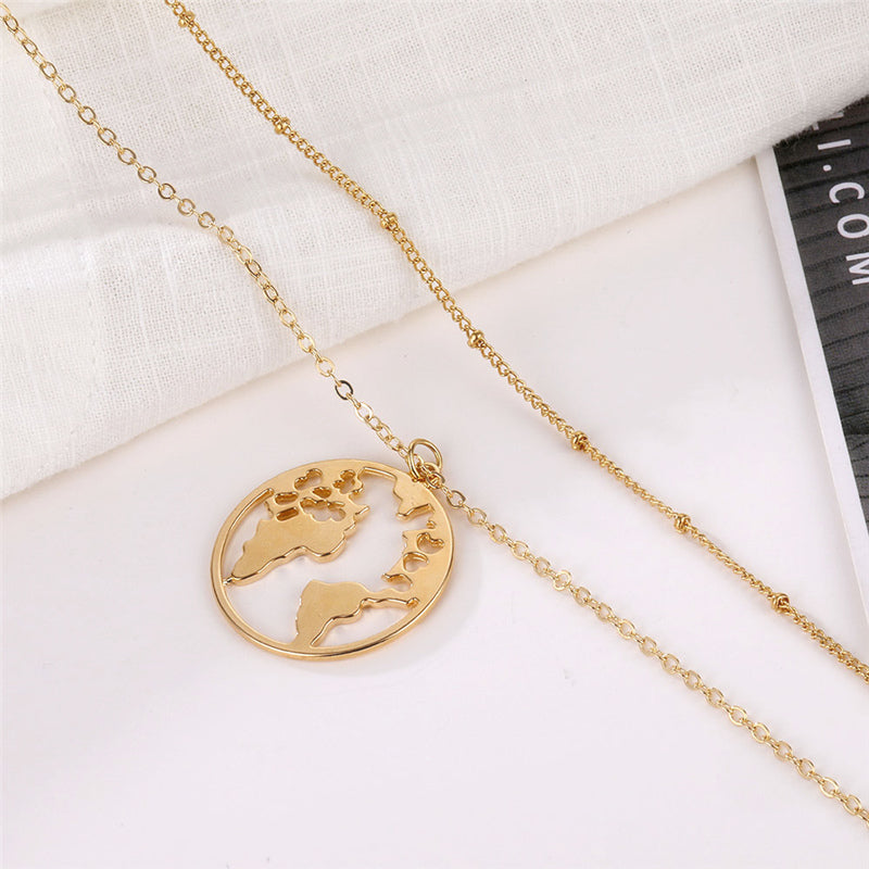 Geometric Pendant All-match Hollow Necklace