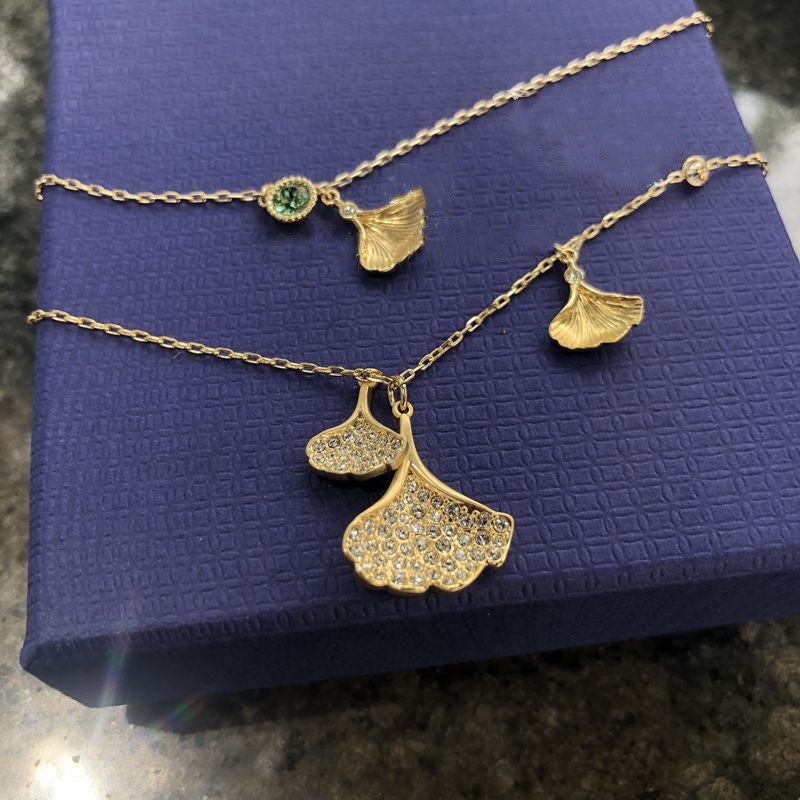 Ginkgo Leaf Shaped Clavicle Necklace