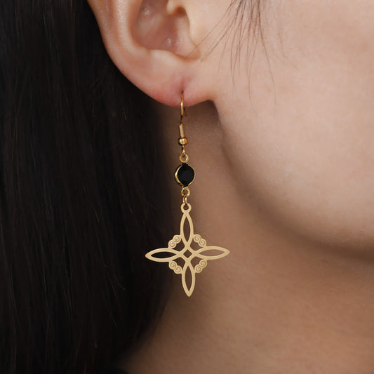 Product Hollow-out Symmetrical Personality Simple Stainless Steel Earrings