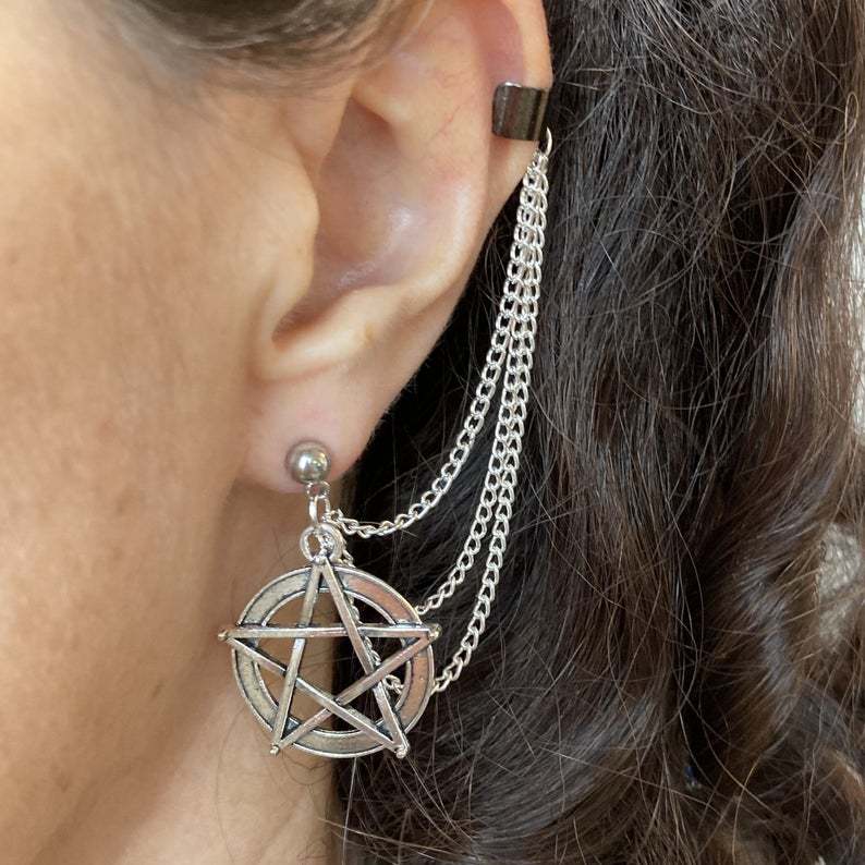 Fashion Tassel Star Pentagram Earrings Earrings