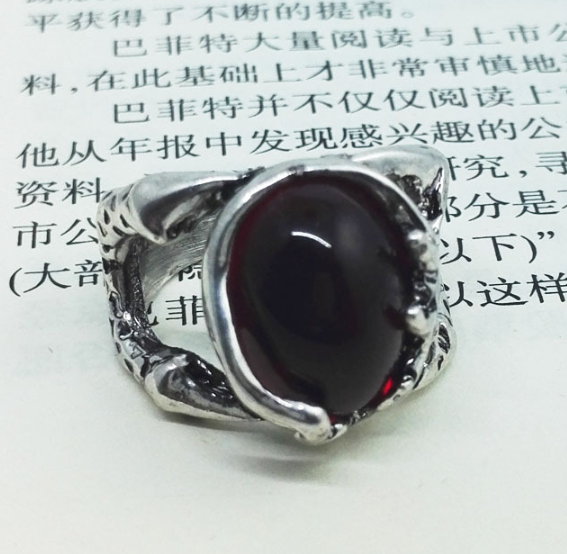 Inlaid ruby ring