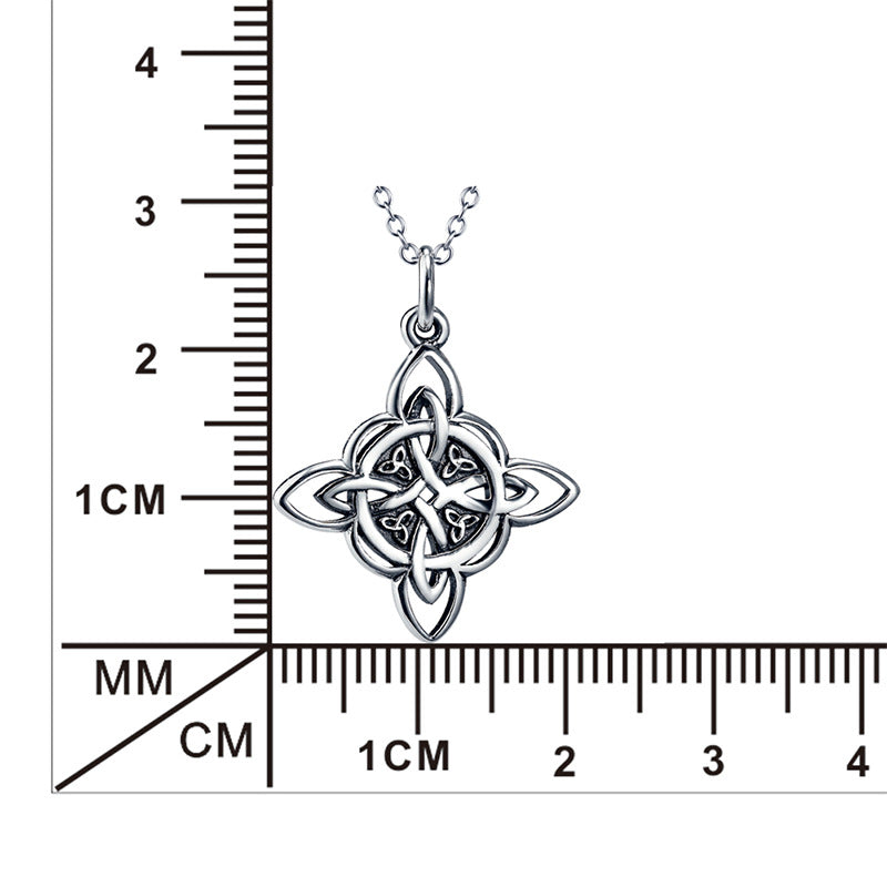 Vintage 925 Sterling Silver Jewelry Celtic Knot Necklace