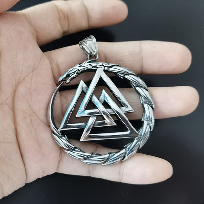 Triangle Symbol Pendant Necklace Men's Jewelry Necklace